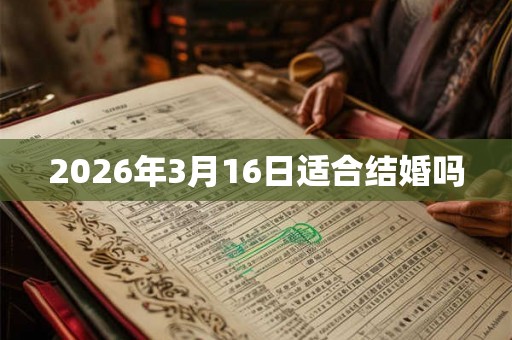 2026年3月16日适合结婚吗