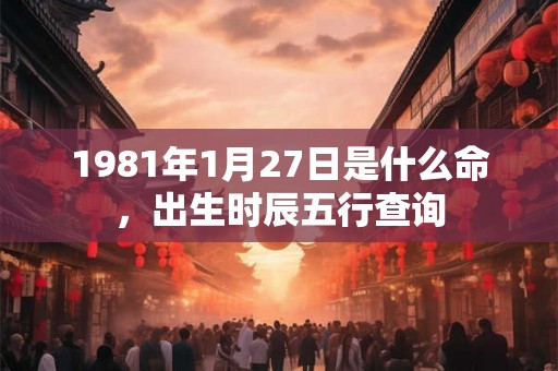 1981年1月27日是什么命,出生时辰五行查询 1981年1月27日是什么命,出生时辰五行查询