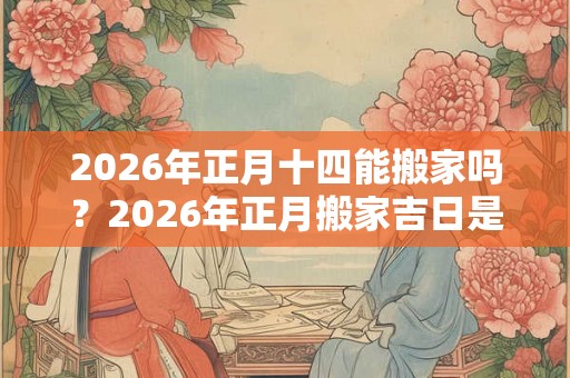 2026年正月十四能搬家吗？2026年正月搬家吉日是哪几天？