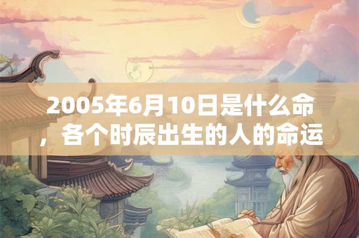 2005年6月10日是什么命，各个时辰出生的人的命运