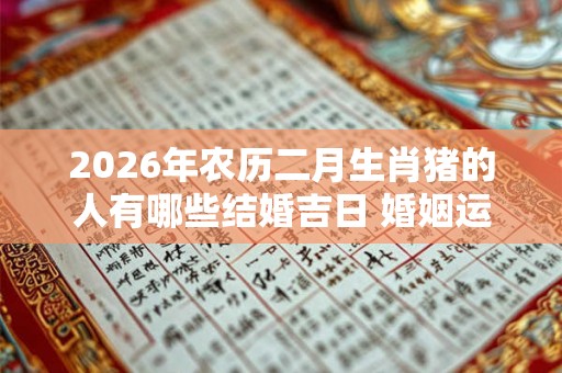 2026年农历二月生肖猪的人有哪些结婚吉日 婚姻运势如何 2026年农历二月生肖猪的人有哪些结婚吉日 婚姻运势如何
