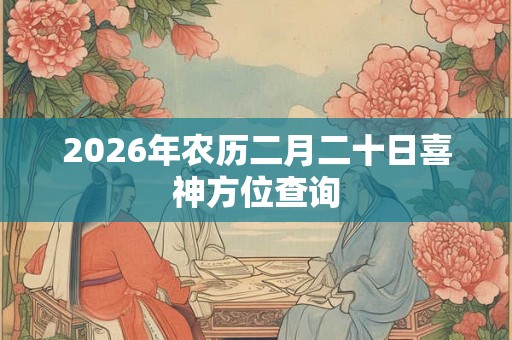 2026年农历二月二十日喜神方位查询