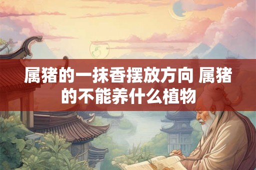 属猪的一抹香摆放方向 属猪的不能养什么植物