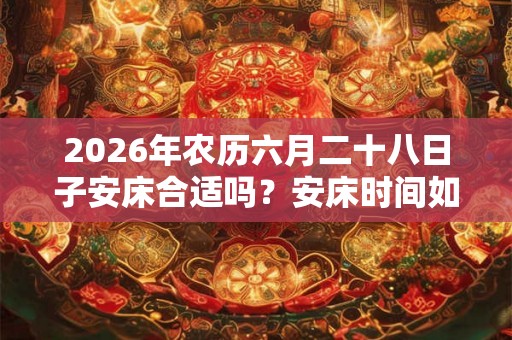 2026年农历六月二十八日子安床合适吗？安床时间如何？