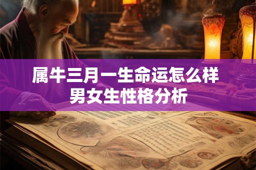 属牛三月一生命运怎么样 男女生性格分析