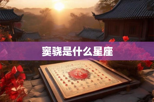 窦骁是什么星座