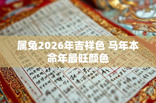 属兔2026年吉祥色 马年本命年最旺颜色