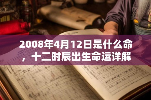 2008年4月12日是什么命，十二时辰出生命运详解