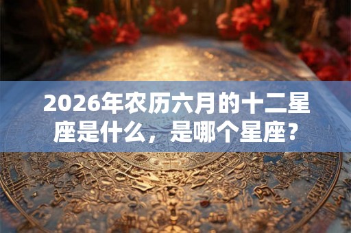 2026年农历六月的十二星座是什么,是哪个星座? 2026年农历六月的十二星座是什么,是哪个星座?