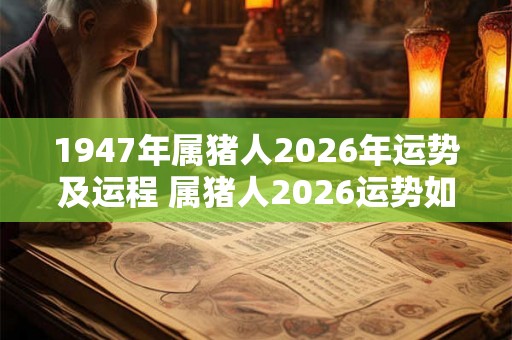 1947年属猪人2026年运势及运程 属猪人2026运势如何
