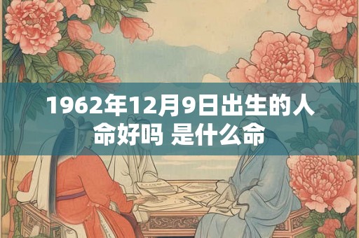 1962年12月9日出生的人命好吗 是什么命
