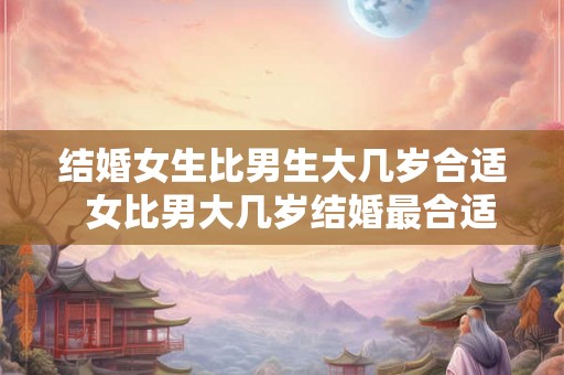 结婚女生比男生大几岁合适  女比男大几岁结婚最合适呢