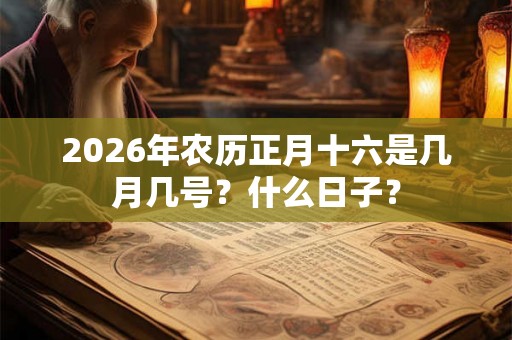 2026年农历正月十六是几月几号？什么日子？
