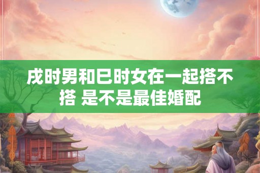 戌时男和巳时女在一起搭不搭 是不是最佳婚配 戌时男和巳时女在一起搭不搭 是不是最佳婚配