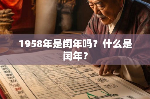 1958年是闰年吗？什么是闰年？