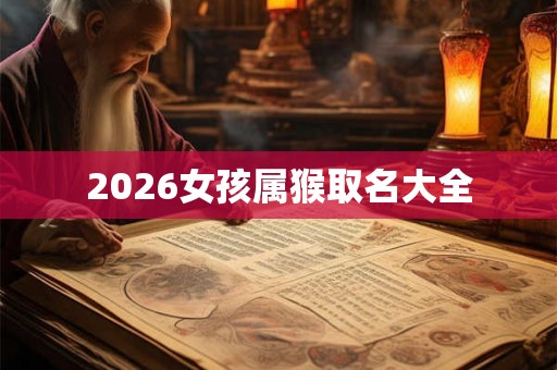 2026女孩属猴取名大全