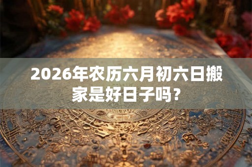 2026年农历六月初六日搬家是好日子吗? 2026年农历六月初六日搬家是好日子吗?