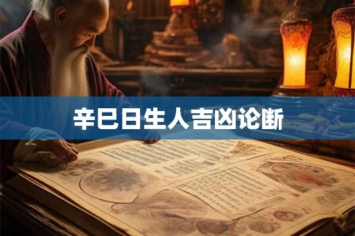 辛巳日生人吉凶论断
