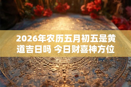 2026年农历五月初五是黄道吉日吗 今日财喜神方位 2026年农历五月初五是黄道吉日吗 今日财喜神方位