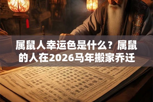 属鼠人幸运色是什么？属鼠的人在2026马年搬家乔迁好不好？