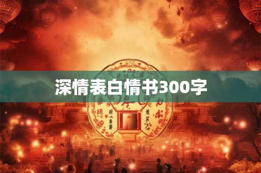 深情表白情书300字 深情表白情书300字