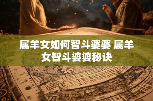 属羊女如何智斗婆婆 属羊女智斗婆婆秘诀