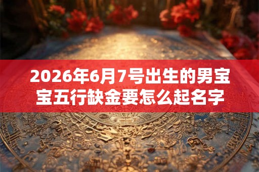 2026年6月7号出生的男宝宝五行缺金要怎么起名字