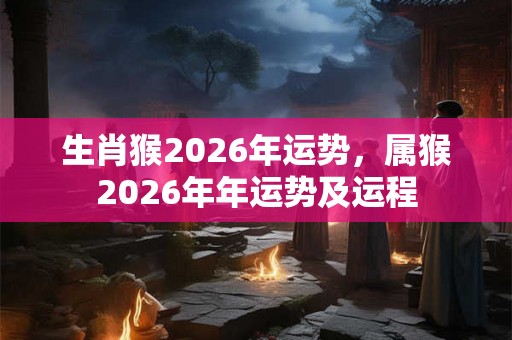 生肖猴2026年运势，属猴2026年年运势及运程
