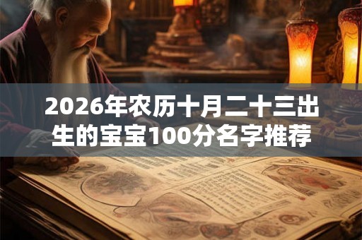 2026年农历十月二十三出生的宝宝100分名字推荐