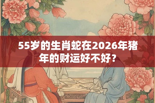 55岁的生肖蛇在2026年猪年的财运好不好？