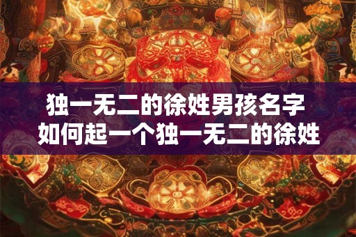 独一无二的徐姓男孩名字 如何起一个独一无二的徐姓男孩名字