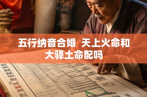 五行纳音合婚  天上火命和大驿土命配吗