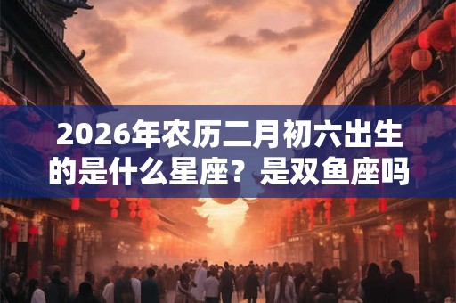 2026年农历二月初六出生的是什么星座？是双鱼座吗