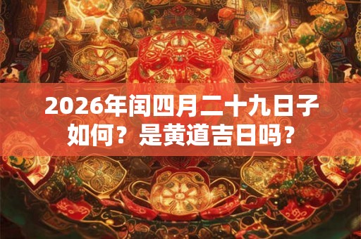 2026年闰四月二十九日子如何？是黄道吉日吗？