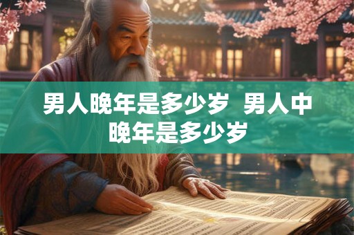 男人晚年是多少岁  男人中晚年是多少岁
