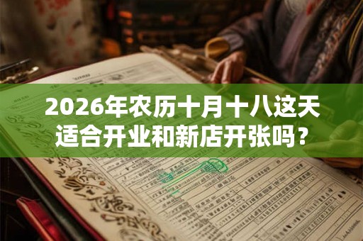 2026年农历十月十八这天适合开业和新店开张吗？