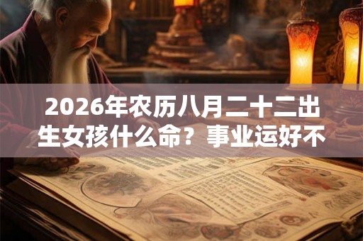 2026年农历八月二十二出生女孩什么命？事业运好不好呢？
