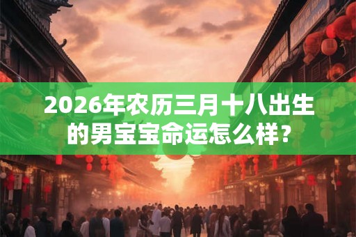 2026年农历三月十八出生的男宝宝命运怎么样？