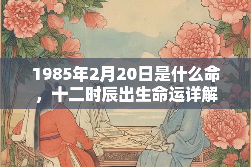 1985年2月20日是什么命，十二时辰出生命运详解