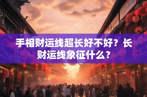 手相财运线超长好不好？长财运线象征什么？