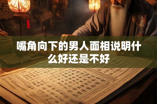 嘴角向下的男人面相说明什么好还是不好