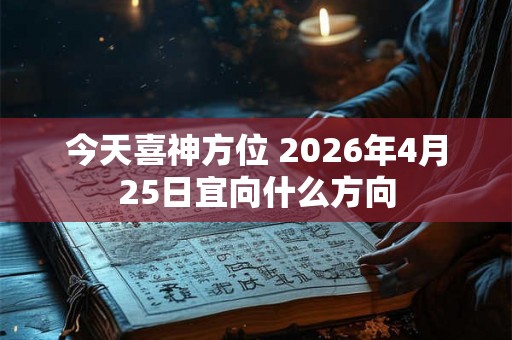 今天喜神方位 2026年4月25日宜向什么方向