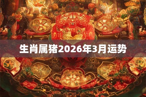 生肖属猪2026年3月运势