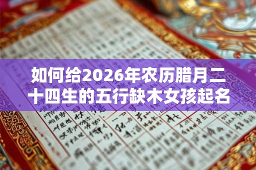如何给2026年农历腊月二十四生的五行缺木女孩起名字？