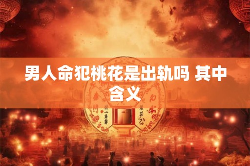 男人命犯桃花是出轨吗 其中含义