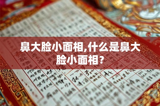 鼻大脸小面相,什么是鼻大脸小面相? 鼻大脸小面相,什么是鼻大脸小面相?