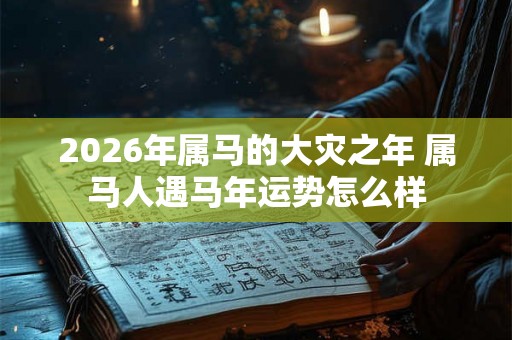 2026年属马的大灾之年 属马人遇马年运势怎么样