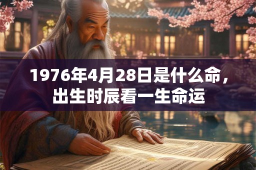 1976年4月28日是什么命，出生时辰看一生命运