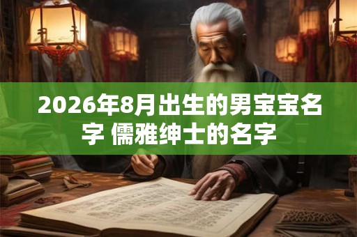 2026年8月出生的男宝宝名字 儒雅绅士的名字