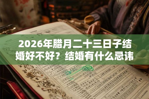 2026年腊月二十三日子结婚好不好?结婚有什么忌讳? 2026年腊月二十三日子结婚好不好?结婚有什么忌讳?